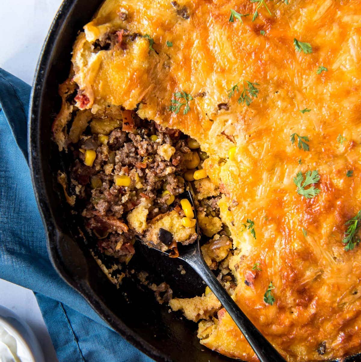 Family Style Beef Tamale Pie