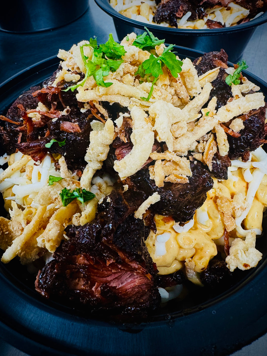 Macaroni and Cheese with Turkey Burnt Ends