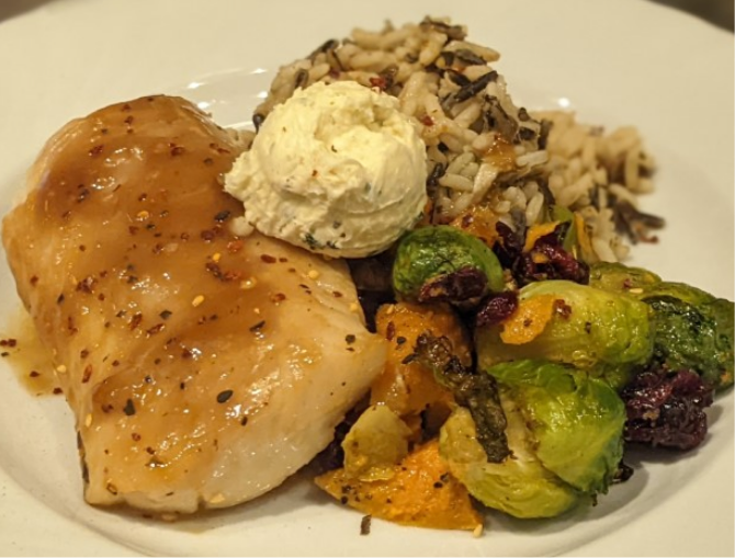 Bourbon-Glazed Cod *GF