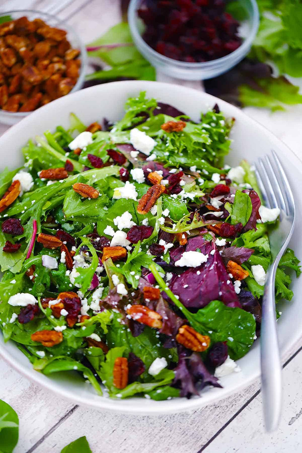 Autumn Green Salad with Maple Cider Vinaigrette