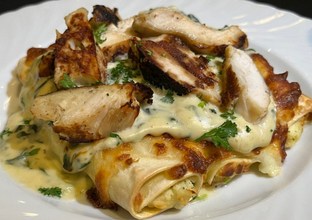 Chicken & Spinach Manicotti *F