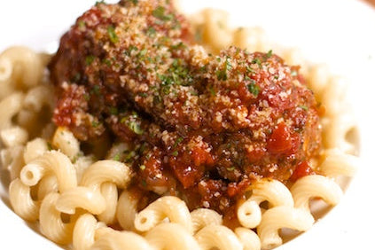 Cavatappi w/ Jumbo Meatballs (Serves 2-3)