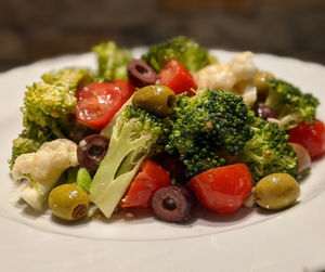 Broccoli & Cauliflower Holiday Salad for Two to Three *GF/Vegetarian