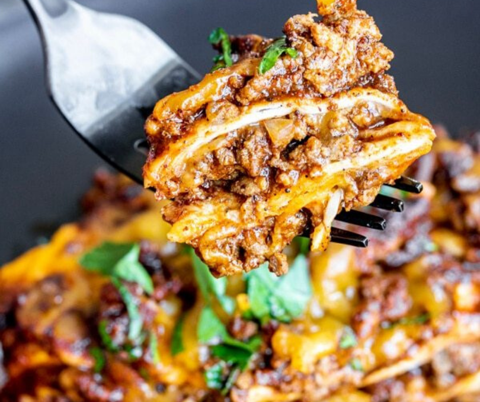 Family Style Barbacoa Enchilada Casserole *GF